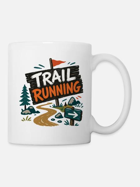 Trailrunning - Tasse - Weiß