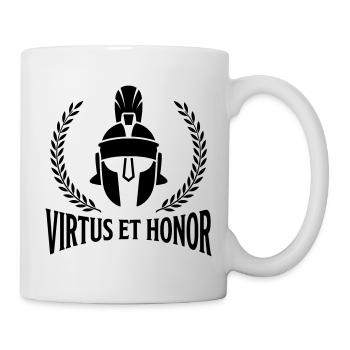 Virtus Et Honor Latin  - Motivational Quote - Mug - white - Right