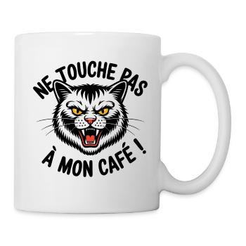 Ne touche pas à mon café ! - Mug blanc - blanc - Droite