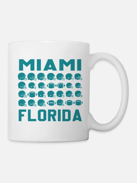 Miami Florida Football Shield - Tasse - Weiß