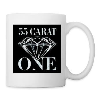Design en diamant d’un carat 55 carats - Mug blanc - blanc - Droite