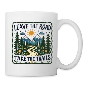 Leave the Road Take the Trails Floral - Mug - white - Right