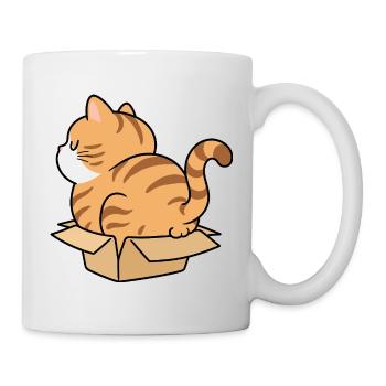 Chaton dans une boîte - Mug blanc - blanc - Droite