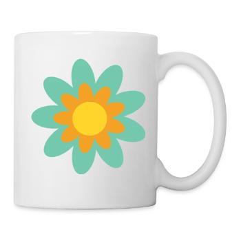 70s Flower Pattern Hippie Gift - Mug - white - Right