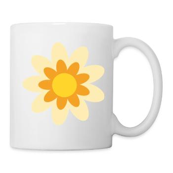 70er Jahre Blume Muster Hippie Geschenk - Tasse - Weiß - Rechts