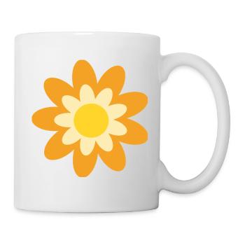 Hippie du cadeau fleur de fleurs des années 70 - Mug blanc - blanc - Droite