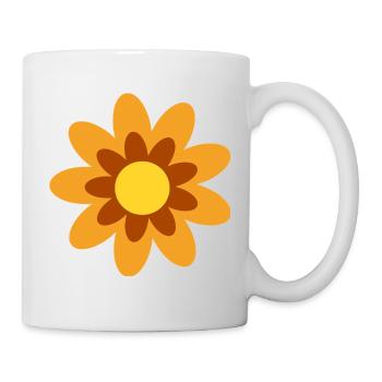 Hippie du cadeau fleur de fleurs des années 70 - Mug blanc - blanc - Droite