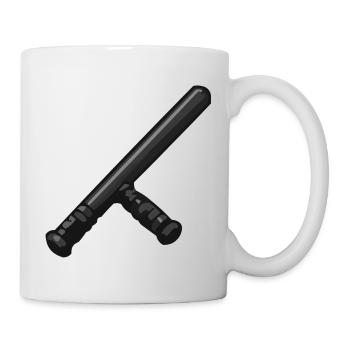 Dunkler Schlagstock Grafik - Tasse - Weiß - Rechts