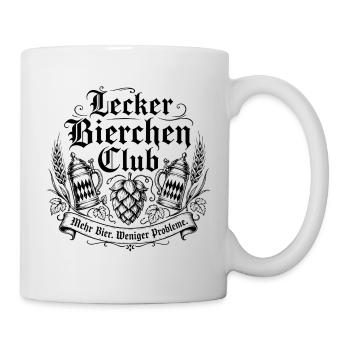 Lecker Bierchen Club Mehr Bier Weniger Probleme - Tasse - Weiß - Rechts