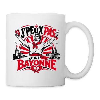 J'Peux Pas J'Ai Bayonne Fêtes Basques - Mug blanc - blanc - Droite