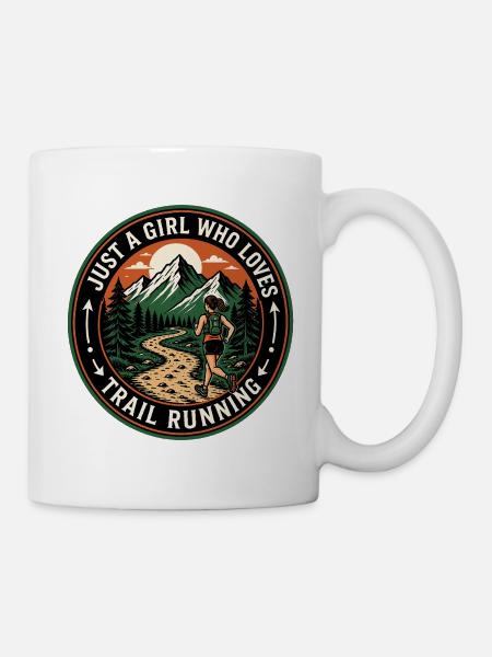 Nur ein Mädchen, das Trailrunning liebt - Tasse - Weiß