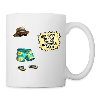 Unsichtbarer Sommerhumor am Strand - Tasse - Weiß - Rechts