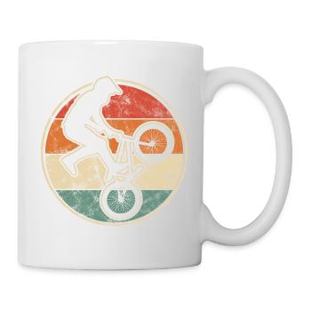 BMX Biker Trick Graphic in Vintage Style - Mug - white - Right