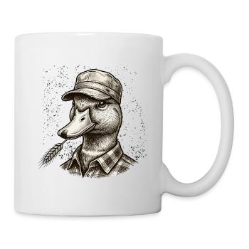 Canard fermier cool dans un style rétro vintage - Mug blanc - blanc - Droite