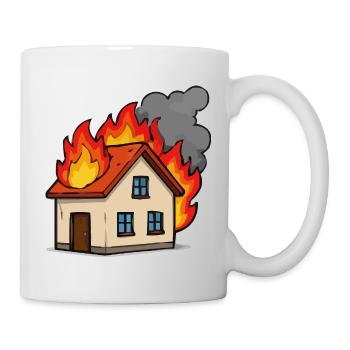 Caserne de pompiers - Mug blanc - blanc - Droite