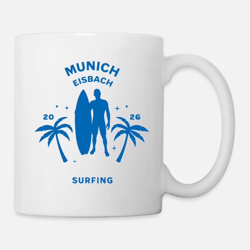 Munich Surfing 2026 Palm Trees Silhouette - Mug - white
