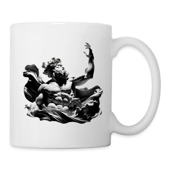 Titan noir et blanc avec puissance maritime - Mug blanc - blanc - Droite