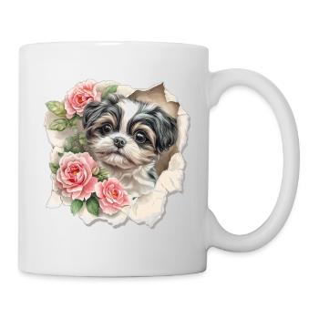 Shih Tzu - Tasse - Weiß - Rechts