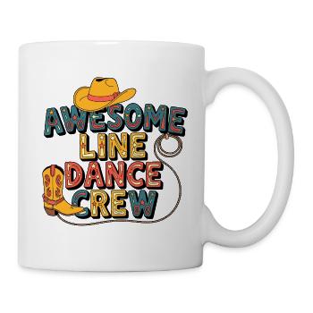 Cowboy Line Dance Crew - Tasse - Weiß - Rechts