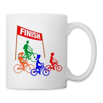 Family Cycling Finish - Mug - white - Right