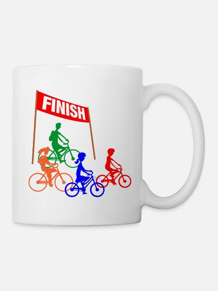 Familien-Radrennen - Tasse - Weiß