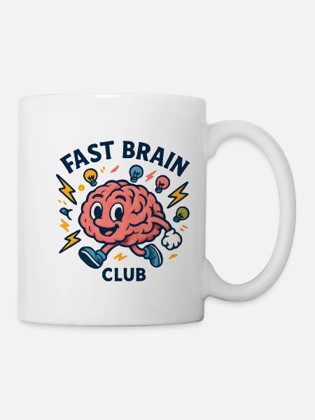 Schneller Geist Klub - Tasse - Weiß
