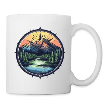 Mountains Compass - Mug - white - Right