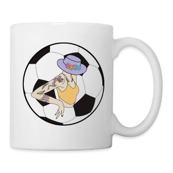 Fußballgirl - Tasse - Weiß - Rechts