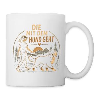 Berner Sennenhund Spruch Hundehalterin Humor - Tasse - Weiß - Rechts