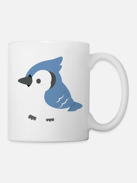 Blue Jay Chick Cartoon - Tasse - Weiß