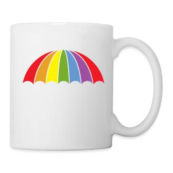 LGBTQ Retro Umbrella for Gay Pride - Mug - white - Right