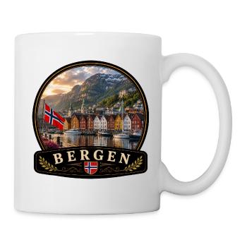 Norwegen Bergen Fjorde Urlaub Skandinavien Reisen - Tasse - Weiß - Rechts