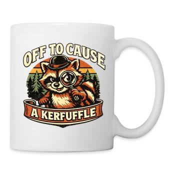 Fuchs auf Spur: Kerfuffle - Tasse - Weiß - Rechts