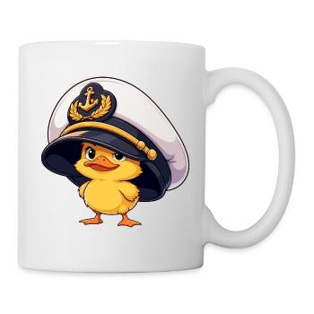 Kapitän Erpel Küken - Tasse - Weiß - Rechts