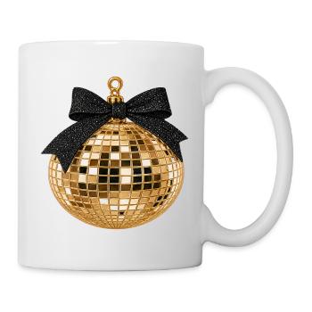 Boule disco avec arc - Mug blanc - blanc - Droite