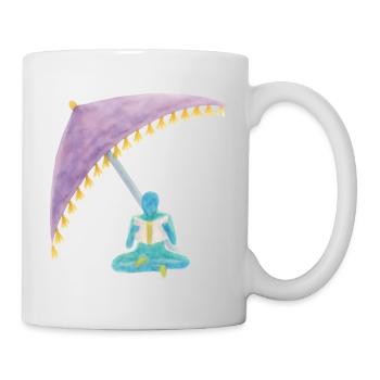 Meditation under the color curtain - Mug - white - Right