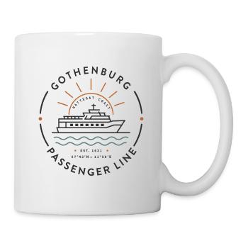 Gothenburg Passenger Line Vintage Harbor Abzeichen - Tasse - Weiß - Rechts