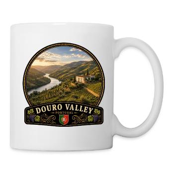 Vallée du Douro, Rivières de vacances au Portugal Champ de campagne - Mug blanc - blanc - Droite