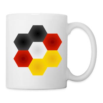 Honeycomb Colour Play German Flag. - Mug - white - Right