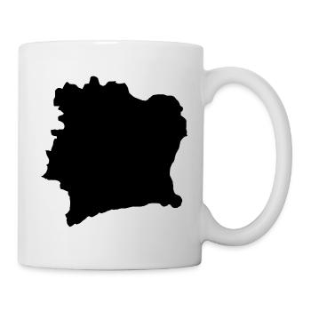 Karte der Elfenbeinküste - Tasse - Weiß - Rechts
