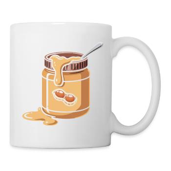 Look Partner Beurre de Cacahuète & Confiture Design - Mug blanc - blanc - Droite