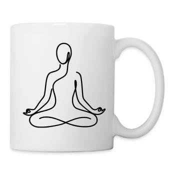 Yoga Design minimaliste - Mug blanc - blanc - Droite