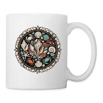 Mer des coquillages - Mug blanc - blanc - Droite