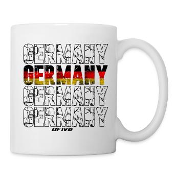 Typographie du drapeau allemand grunge - Mug blanc - blanc - Droite