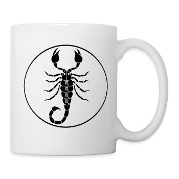 Skorpion-Sternzeichen (Schwarz) - Tasse - Weiß - Rechts