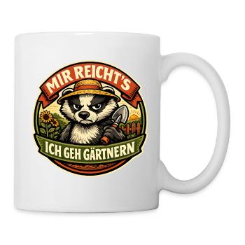 Mir reicht's Panda Garten-Spruch - Tasse - Weiß - Rechts