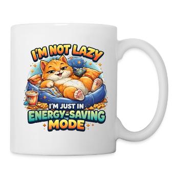 Katzen im Energiesparmodus - Tasse - Weiß - Rechts