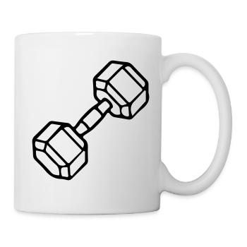 Dumbbell Icon Weights Training - Mug - white - Right