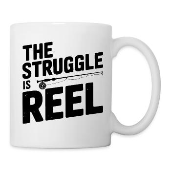 Der Kampf ist Reel - Tasse - Weiß - Rechts