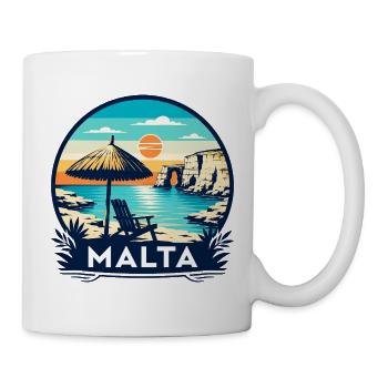 Malta Mittelmeer Insel Urlaub Kultur - Tasse - Weiß - Rechts